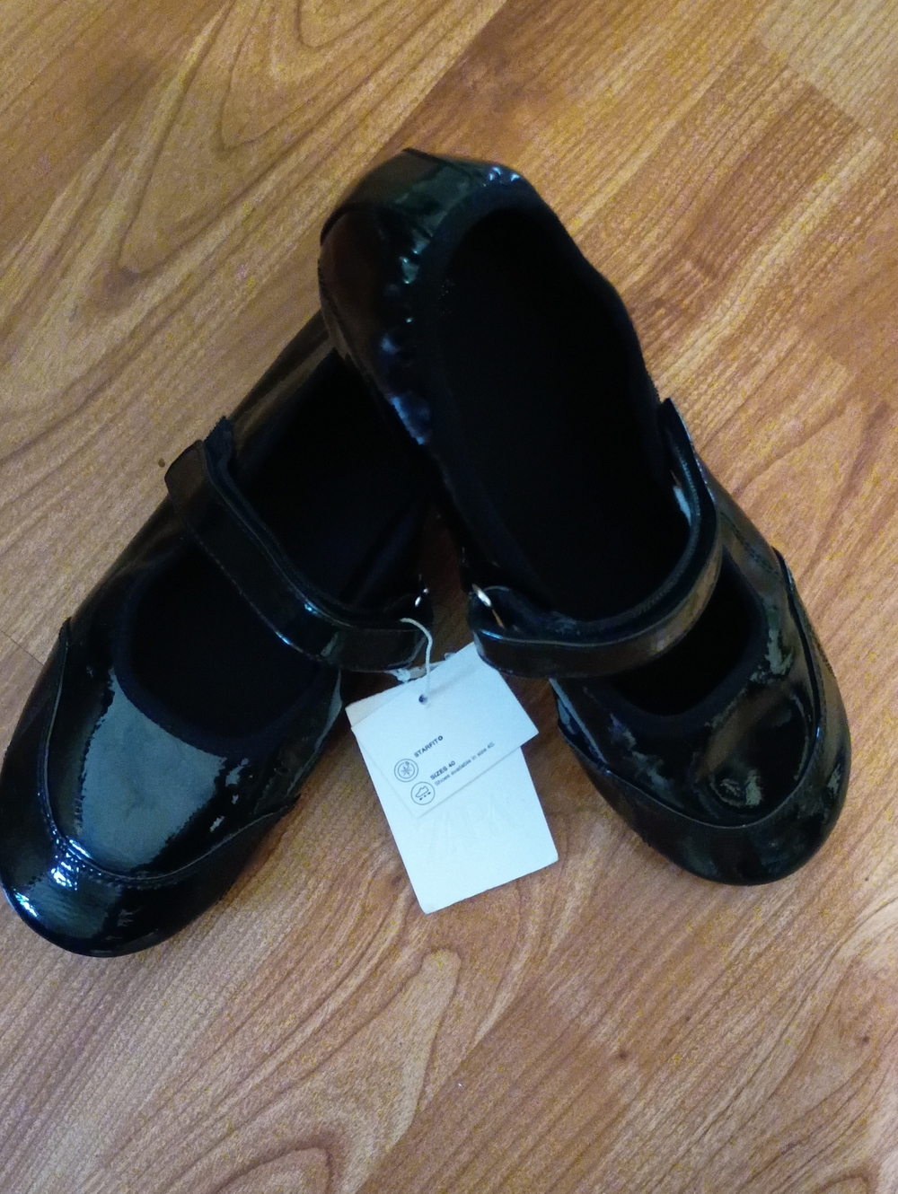 Zara Black Patent Mary Jane Shoes for Kids
